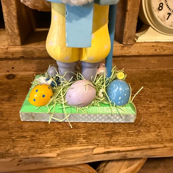 Vintage Inspired Whimsical Rabbit Nutcracker with Pastel Colors - Picture 8 of 15